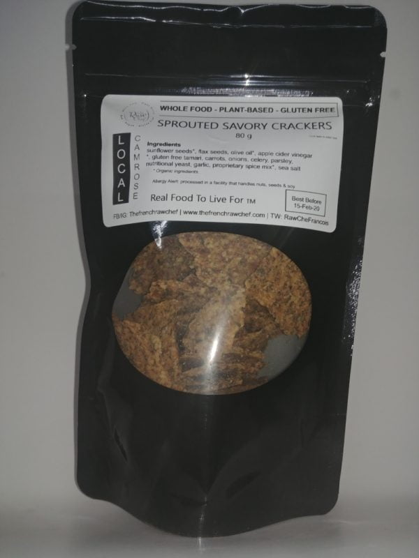 Savory Crakers Raw Sprouted Dehydrated