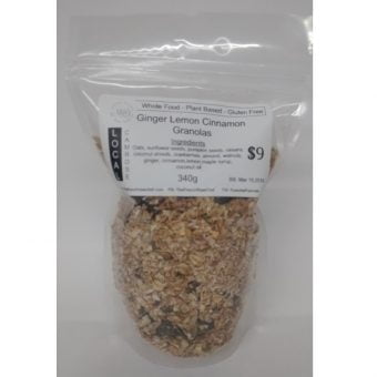 ginger cinnamon lemon granola