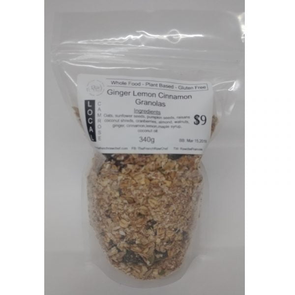 ginger cinnamon lemon granola