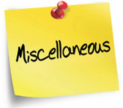 Miscellaneous