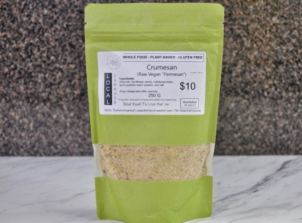 "Crumesan" - aka Raw Vegan Parmesan "Cheeze"